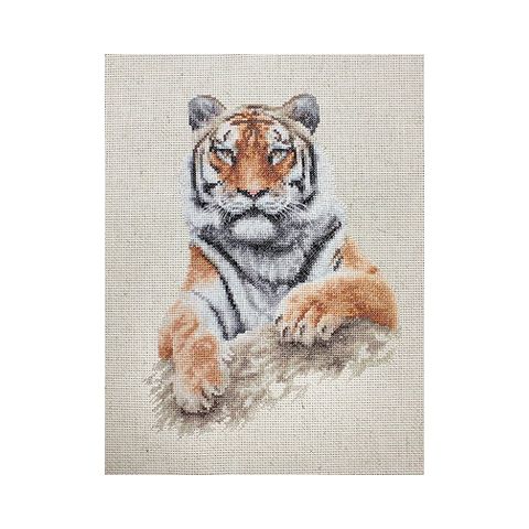Borduurpakket telpatroon tijger van Luca-s b2289 | C.R. Couture